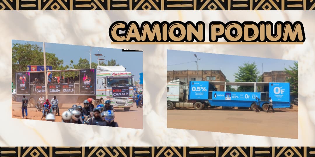Camion podium de la campagne Sonatel
